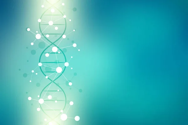 DNA链和分子结构。基因工程或实验室研究。医学或科学技术设计的背景纹理. — 图库照片