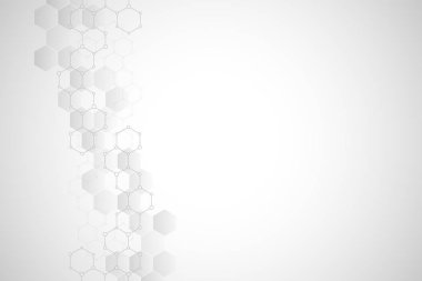 Moleküler yapıları ve Kimya Mühendisliği ile geometrik arka plan dokusu. Altıgen yanarak bahislerin doğru deseninin arka plan. Vektör çizim tıbbi veya bilimsel ve teknolojik modern tasarımı için.