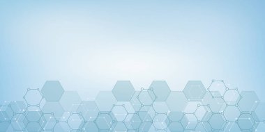 Altıgen yanarak bahislerin doğru elemanları ile geometrik arka plan. Modern tasarım için tıbbi arka plan dokusu.