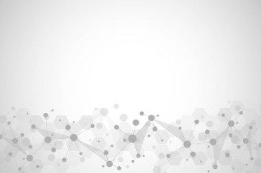 Moleküler yapıları ve neural ağ ile soyut geometrik doku. Molekülleri Dna ve genetik araştırma. Pleksus arka plan. Vektör çizim tıbbi, bilimsel ve teknolojik tasarım için.