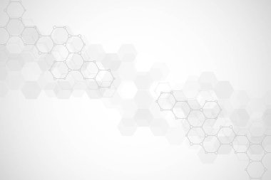 Moleküler yapıları ve Kimya Mühendisliği ile geometrik arka plan dokusu. Altıgen yanarak bahislerin doğru deseninin arka plan. Vektör çizim tıbbi veya bilimsel ve teknolojik modern tasarımı için.