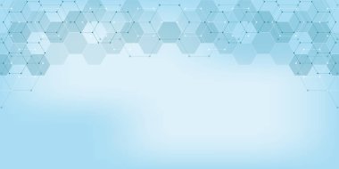 Altıgen yanarak bahislerin doğru elemanları ile geometrik arka plan. Modern tasarım için tıbbi arka plan dokusu.