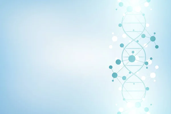 Ланцюг ДНК і молекулярна структура. Генетична інженерія або лабораторні дослідження. Текстура тла для медичного або наукового та технологічного проектування . — стокове фото