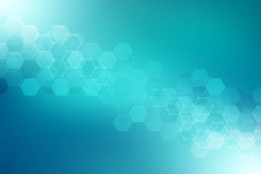 Moleküler yapıları ve Kimya Mühendisliği ile geometrik arka plan dokusu. Altıgen yanarak bahislerin doğru deseninin arka plan. Vektör çizim tıbbi veya bilimsel ve teknolojik modern tasarımı için.