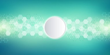 Moleküler yapıları ve Kimya Mühendisliği ile geometrik arka plan dokusu. Altıgen yanarak bahislerin doğru deseninin arka plan. Vektör çizim tıbbi veya bilimsel ve teknolojik modern tasarımı için.