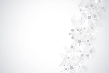 Moleküler yapıları ve neural ağ ile soyut geometrik doku. Molekülleri Dna ve genetik araştırma. Pleksus arka plan. Vektör çizim tıbbi, bilimsel ve teknolojik tasarım için.