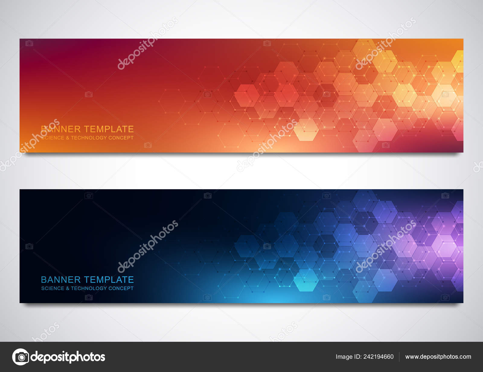 Banners and headers for site with medical background and hexagons pattern.  Abstract geometric texture. Modern design for decoration website and other  ideas. Stock Vector by ©bestbrk 242194660, image size:1600x1231