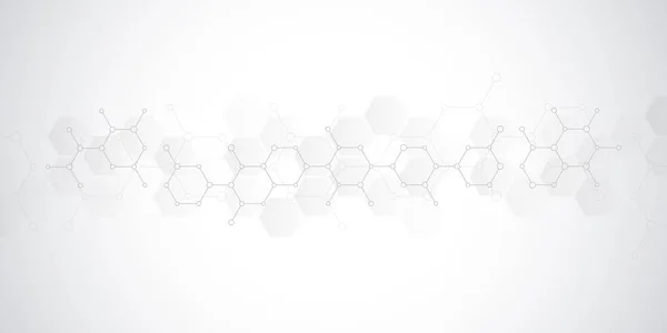 科学とイノベーション技術の抽象的な背景は。分子構造と化学工学技術的な背景. — ストックベクタ