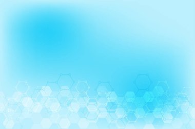 Arka plan bilim ve yenilik teknoloji. Altıgen yanarak bahislerin doğru desen ve moleküler yapıları teknik arka plan.