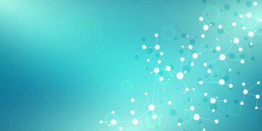 Teknoloji ve yenilik arka plan moleküler yapıları ve neural ağ ile. Molekülleri Dna ve genetik mühendisliği. Teknik ve bilimsel kavram.