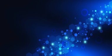 Teknoloji ve yenilik arka plan moleküler yapıları ve neural ağ ile. Molekülleri Dna ve genetik mühendisliği. Teknik ve bilimsel kavram.