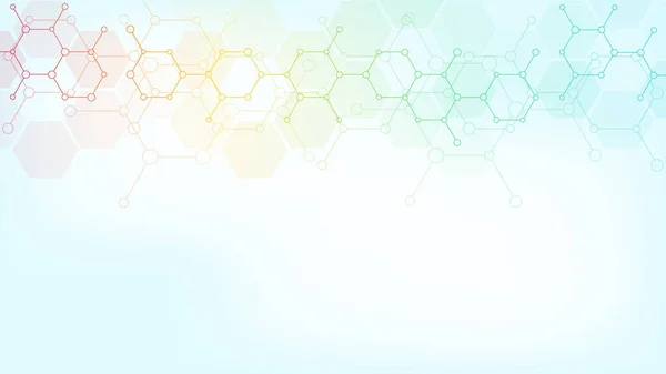 Abstrakta molekyler på mjuk blå bakgrund. Molekylära strukturer eller kemiteknik, genetisk forskning, teknisk innovation. Vetenskapligt, tekniskt eller medicinskt koncept. — Stockfoto