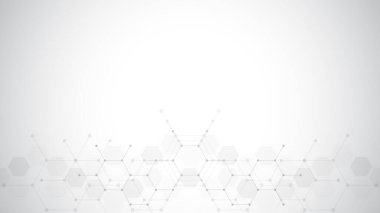 Altıgen desenli soyut bir arkaplan. Tıp, bilim ve teknoloji tasarımı için fikirler ve kavramlar.