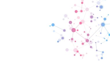 Moleküler yapıların soyut arka planı. Moleküller veya DNA ipliği, genetik mühendislik, sinirsel ağ, yenilik teknolojisi, bilimsel araştırma. Teknoloji, bilim ve tıp konsepti.