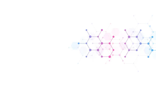 Contexto abstrato das moléculas. Estruturas moleculares ou engenharia química, pesquisa genética, tecnologia de inovação. Conceito científico, técnico ou médico. —  Vetores de Stock