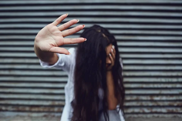 Gewalt gegen Frauen. Konzept. — Stockfoto