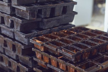 Ekmek Bakeware. Ekmek için siyah hamur