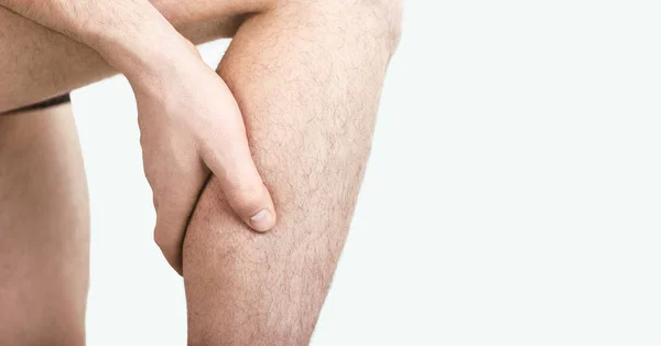 Shin trauma, smärta Crick. — Stockfoto