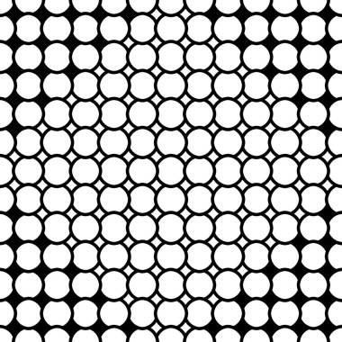 Birbirine Bağlı Çemberler Soyut Şebeke Yapısı Çizimi Kusursuz Desensiz Desen Vektör Çizimi İzole Tasarım