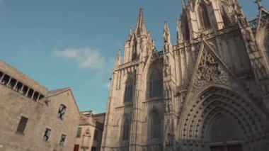 Barselona, Ispanya-Eylül 2018. Barselona Katedrali.