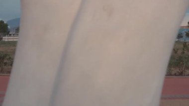 İki mutlu insanlar akşam, erkek ve kadın koşucular temiz havada koşu