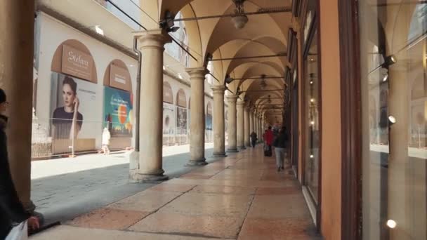 Bologna a Porticoes városa, Olaszország — Stock videók