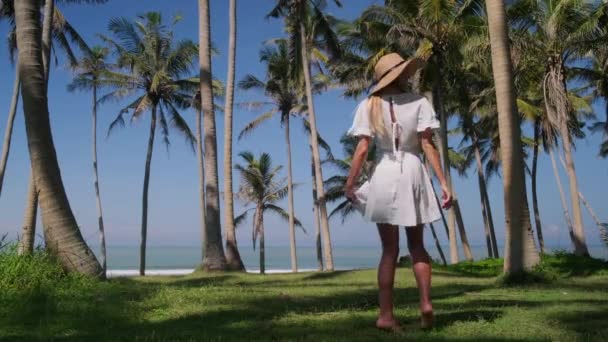 Joyeuse fille vacancier dans les tropiques — Video