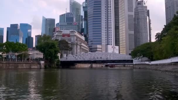 Dzielnica biznesowa miasta Singapur — Wideo stockowe