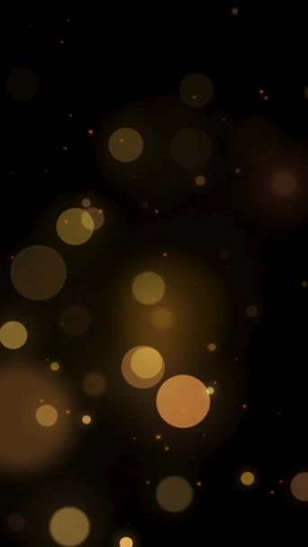Золоті Частинки Абстрактний Фон Блискучими Золотими Частинками Плаваючого Пилу Спалахують — стокове відео