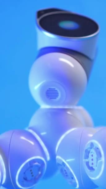 Roboter Zukunftstechnologie Moderne Intelligente Drahtlose Roboter — Stockvideo