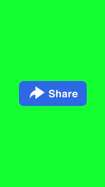 Share Button Symbol Auf Dem Grünen Bildschirm Symbole Der Sozialen — Stockvideo