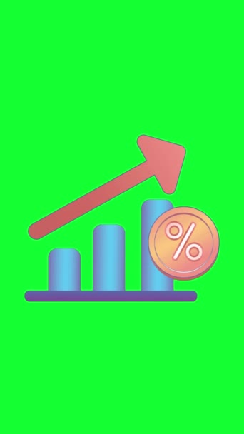 Gráfico Gráfico Línea Creciente Animación Concepto Competencia Desarrollo Negocio Gráficos — Vídeos de Stock