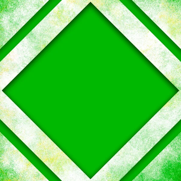 Green Yellow Splattered Watercolor Frame Modern Accented Diamond Design Raised — Stock Photo, Image