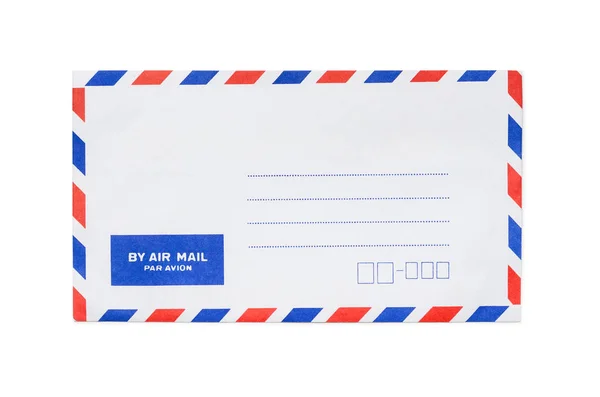 Blank Airmail Envelope Isolated — Stock Photo, Image