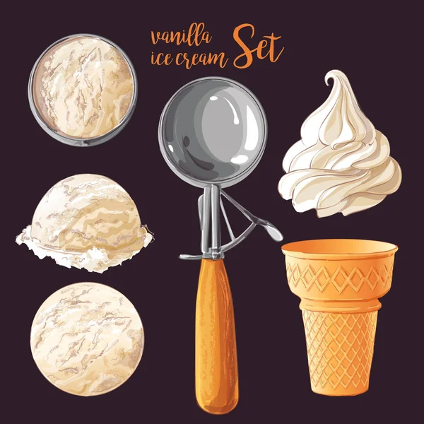 Conjunto de helados Vector — Archivo Imágenes Vectoriales