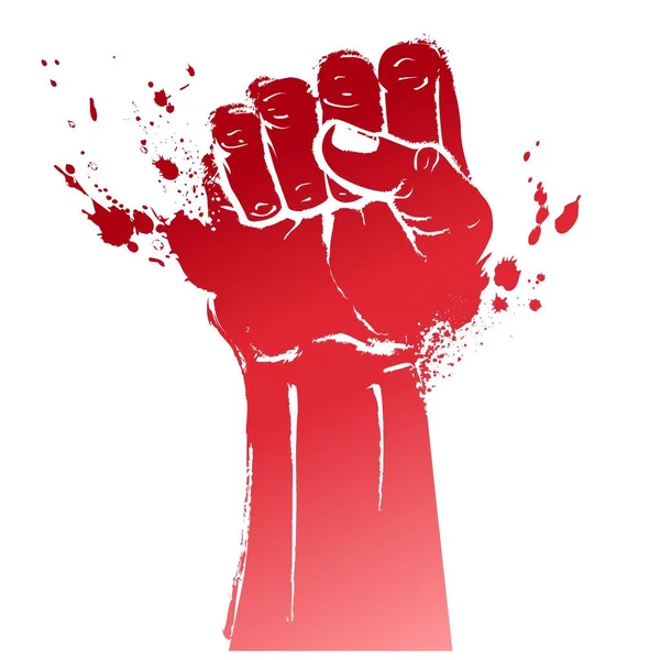 Vector Hand heft luchtgevechten op voor mensenrechten — Stockvector