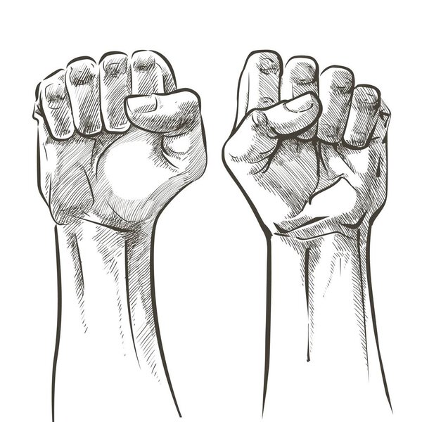 Вектор Рука подняла борьбу за права человека