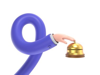 Otel çanlı mavi yüzük.