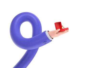 Elinde at nalı mıknatısı olan 3 boyutlu karakter.