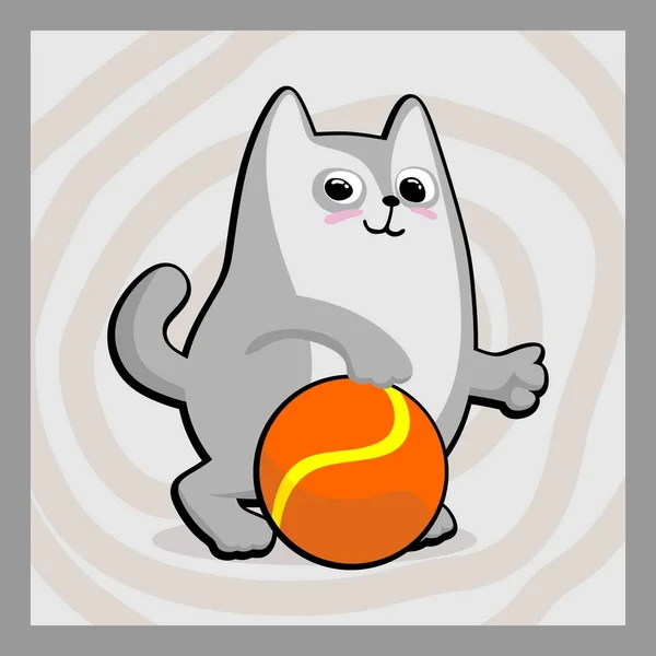 Kawaii sevimli kedi basketbol oynarken