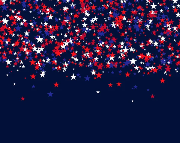Rote Blau Weiße Sterne Fallen Vom Himmel Die Nationalfarben Der — Stockvektor