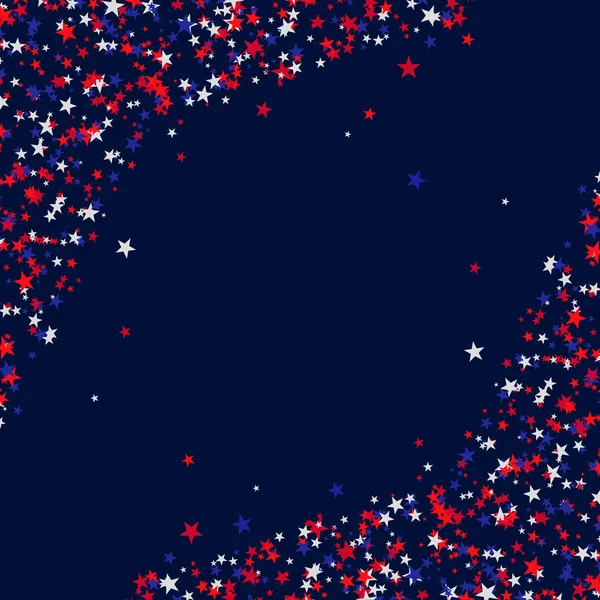 Estrellas Rojas Azules Blancas Las Esquinas Colores Nacionales Bandera Estados — Vector de stock