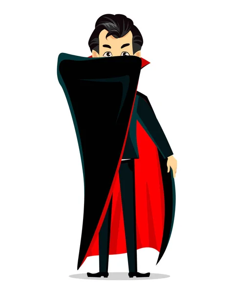 Conjunto de personagem de desenho animado de vampiro bonito em conjunto de  capa de quatro poses