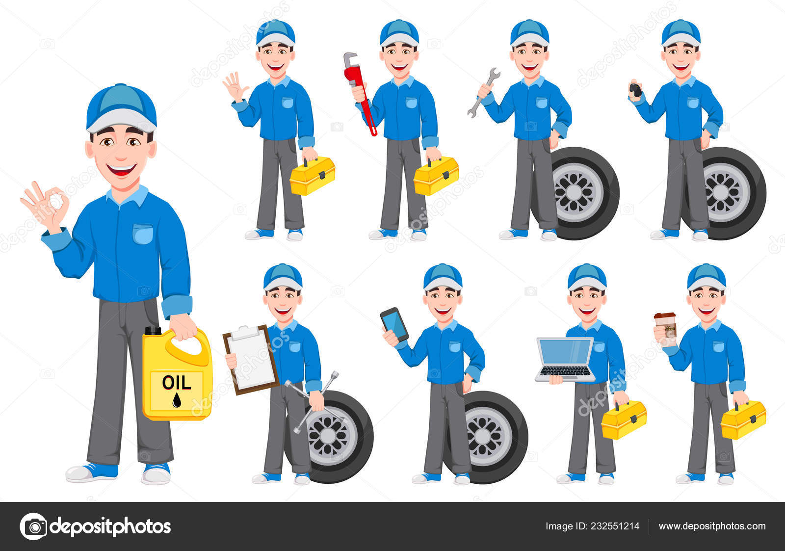 Car mechanic cartoon character Vector Art Stock Images | Depositphotos Car mechanic cartoon character Vector Art Stock Images | Depositphotos