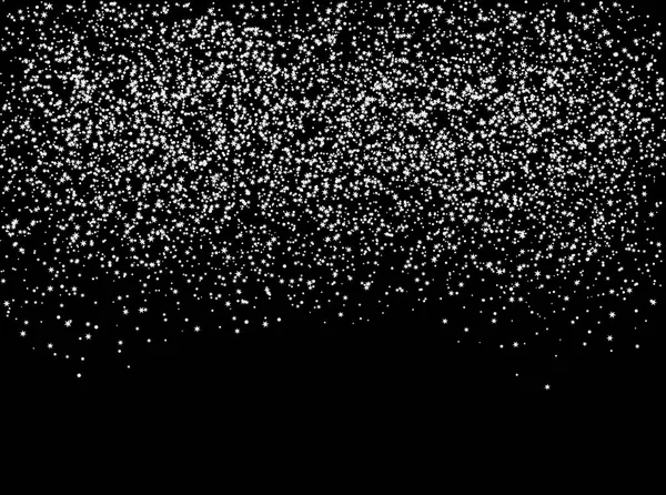 Neige Tombant Ciel Pois Blancs Étoiles Résumé Contexte Modèle Paillettes — Image vectorielle