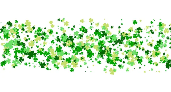 Fond Saint Patrick Jour Avec Trèfle Trèfle Chance Concept Succès — Image vectorielle