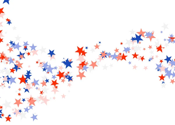 Presidents Day Usa Red Blue White Stars Center Copy Space — Stock Vector