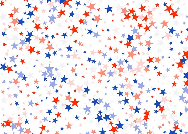 Día Los Presidentes Estados Unidos Estrellas Rojas Azules Blancas Bandera — Vector de stock