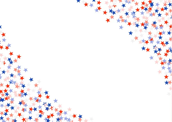 Präsidententag Den Usa Rote Blaue Und Weiße Sterne Den Ecken — Stockvektor