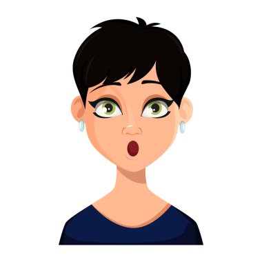 Güzel kadının yüz ifadesi 